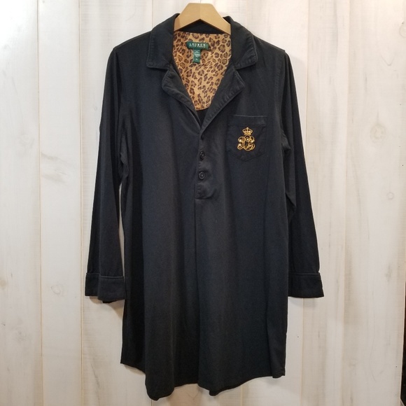 Lauren Ralph Lauren Tops - Lauren Ralph Lauren LRL Black Gold Crest Tunic XL
